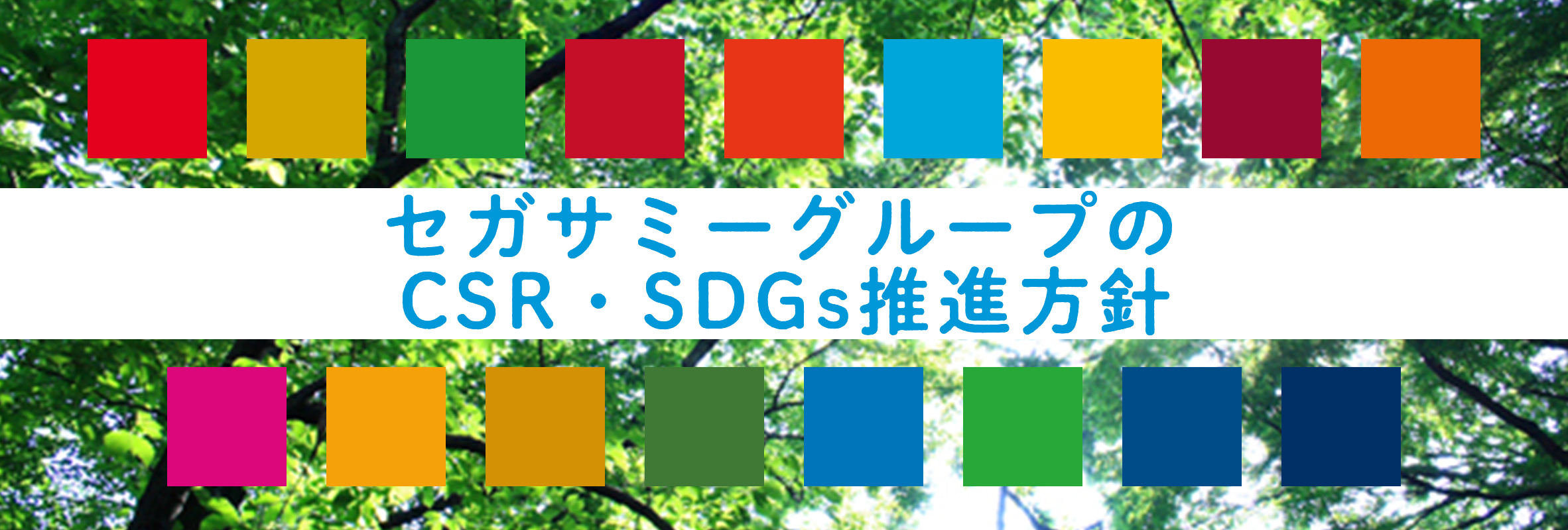 セガサミーグループのCSR・SDGs推進方針