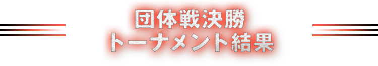 個人戦決勝 トーナメント結果