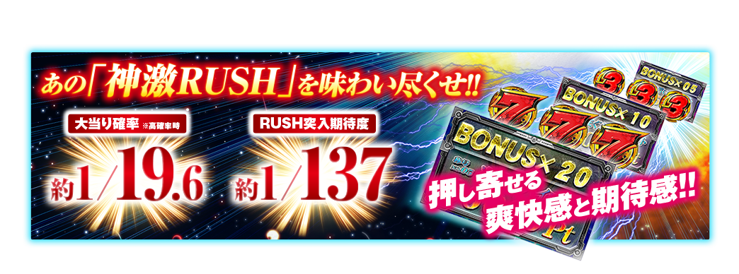 あの「神激RUSH」を味わいつくせ!!