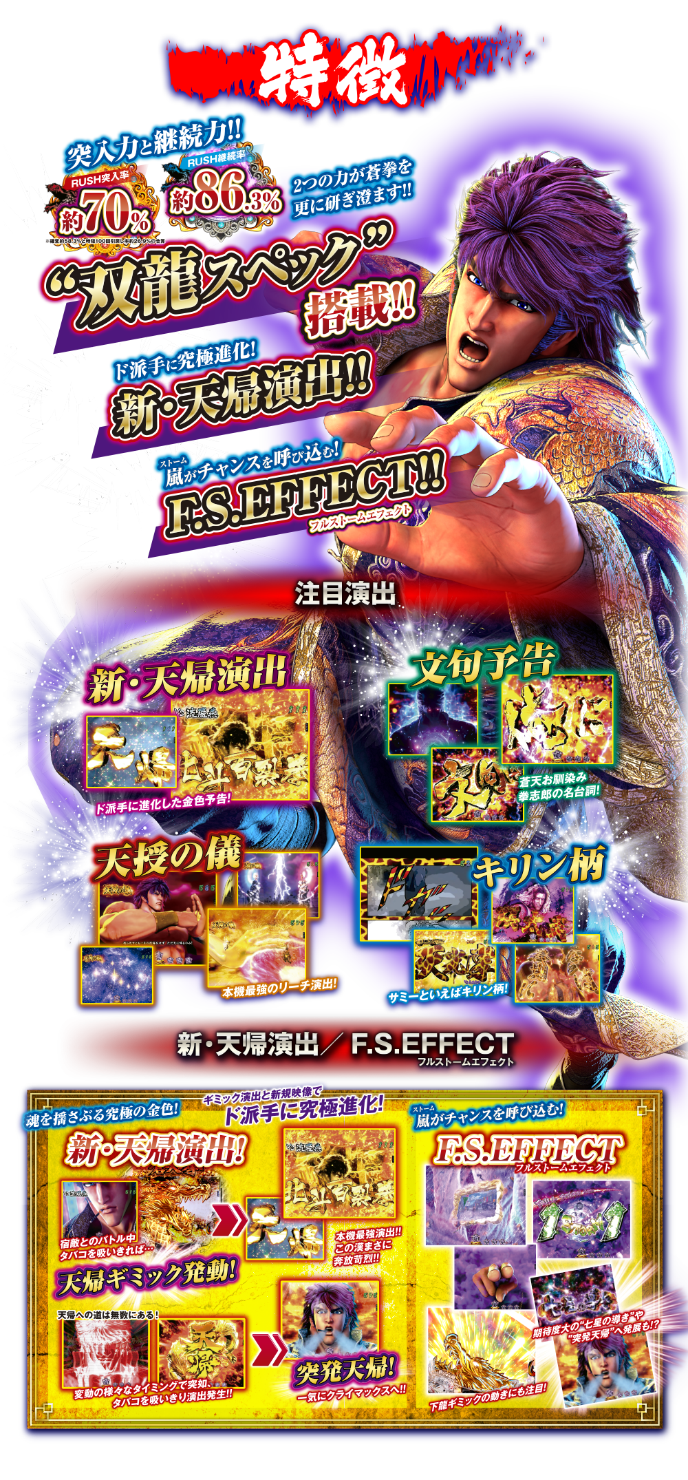 循環改造済み】デジハネP蒼天の拳 双龍