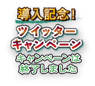 導入記念! ツイッターキャンペーン キャンペーンは終了しました