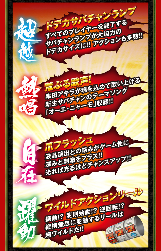 ドデカサバチャンランプ　荒ぶる歌声！爪フラッシュ　ワイルドアクションリール