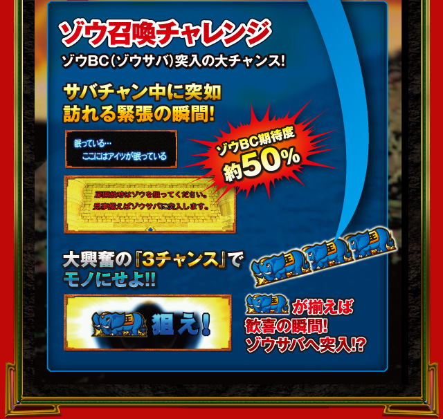 ゾウ召喚チャレンジ