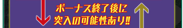 ボーナス終了後に突入の可能性あり!!