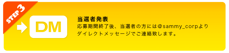 STEP3 当選者にはダイレクトメッセージでお知らせ